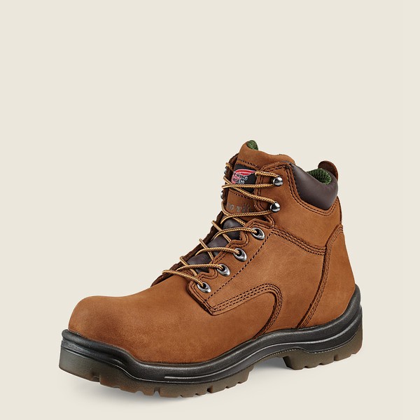 Red Wing Mens Safety Boots - King Toe® - 6-inch Insulated Waterproof Toe - Brown - EYT925604